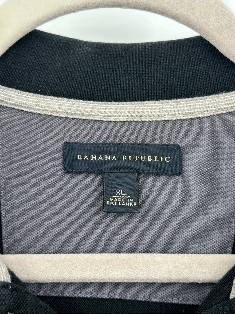 Banana Republic Men's Black Polo with Subtle Logo